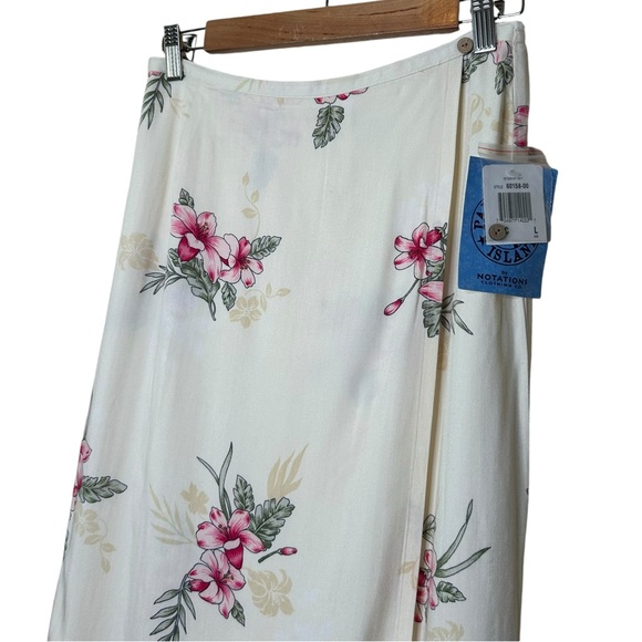 🩷Paradise Island by Notation NWT beachy tropical floral straight skirt large - Picture 5 of 9